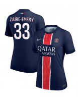 Paris Saint-Germain Warren Zaire-Emery #33 Domácí Dres pro Dámské 2024-25 Krátký Rukáv